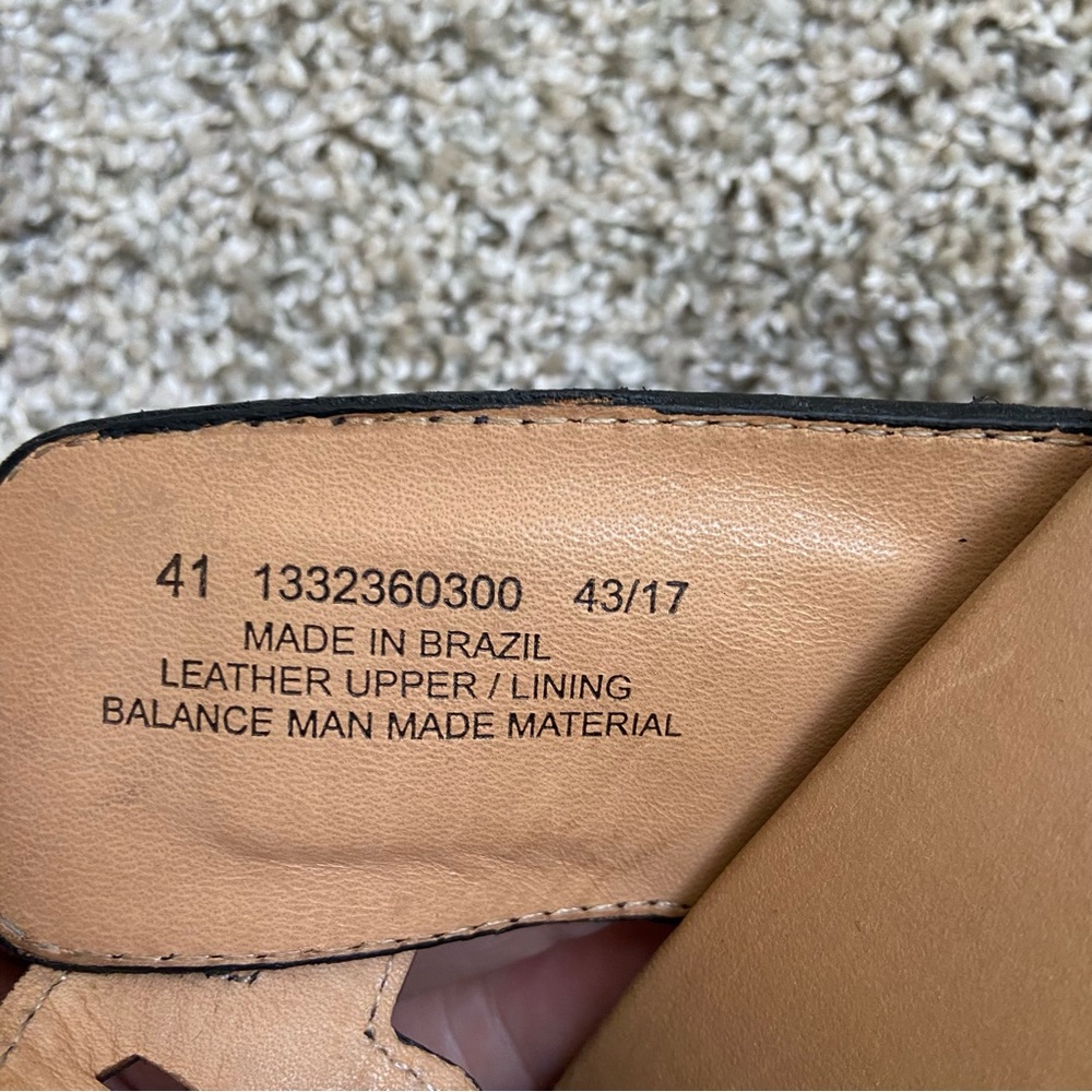 Dansko Black Leather Cutout Studded Wooden Heel Sandals - Picture 6 of 10